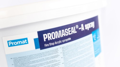 PROMASEAL-A Spray – elastyczna masa ogniochronna do dylatacji i przejść rurowych EI30–EI240