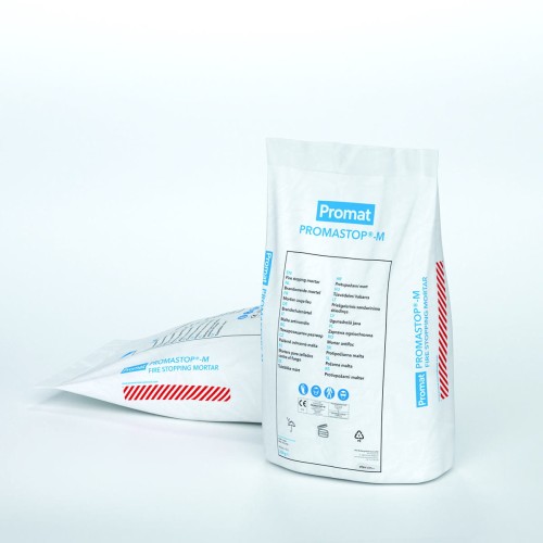 PROMASTOP-M – ogniochronna zaprawa mineralna do przejść instalacyjnych, klap i drzwi przeciwpożarowych, worek 20 kg