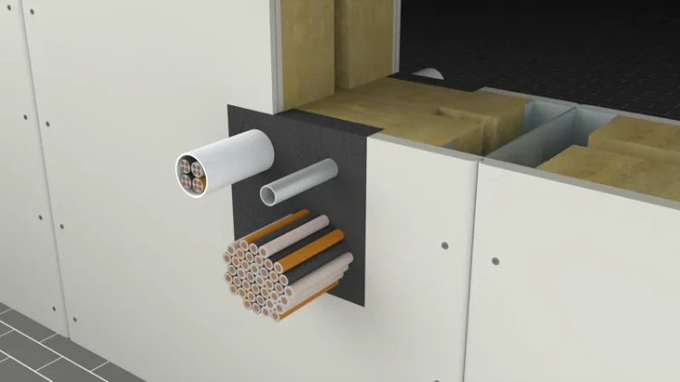 INTU FR GRAPHITE zabezpieczenie ogniochronne przejścia wiązki kablowej