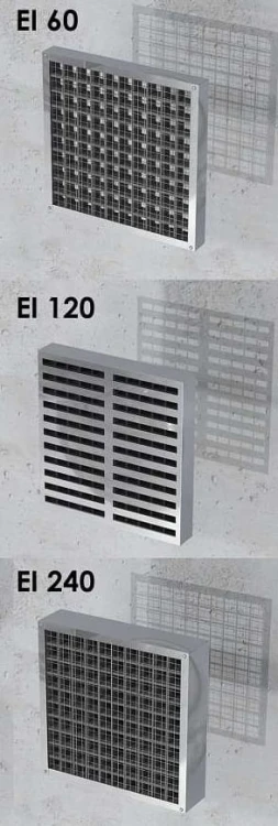 Pęczniejąca kratka wentylacyjna ALFA FR GRILLE R80 prostokątna