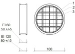 Okrągła pęczniejąca kratka wentylacyjna ALFA FR GRILLE
