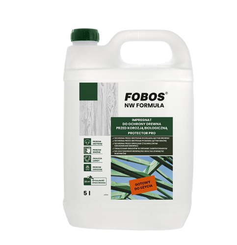 FOBOS NW Formuła 5L impregnat ochronny do drewna przed grzybami i owadami