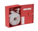 Hydrant wewnętrzny GRAS HW-52 N-15/20 UNN DN52 natynkowy czerwony RAL3000 z otwartą szafą