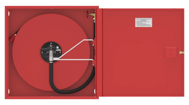 Hydrant DN25 GRAS HW-25 N/W-20/30 SLIM 150 z wężem półsztywnym i zwijadłem
