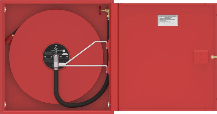Hydrant DN25 GRAS HW-25 N/W-20/30 SLIM 130 z wężem półsztywnym i zwijadłem