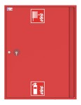 Hydrant GRAS HW-25 N/W-KP-20/30 SLIM 165 w czerwonej szafie RAL3000 z miejscem na gaśnicę 6 kg