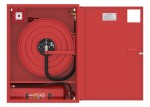 Hydrant DN25 GRAS HW-25 N-KP-20/30+ROP biały RAL9010 z miejscem na gaśnicę i oznaczeniem ROP