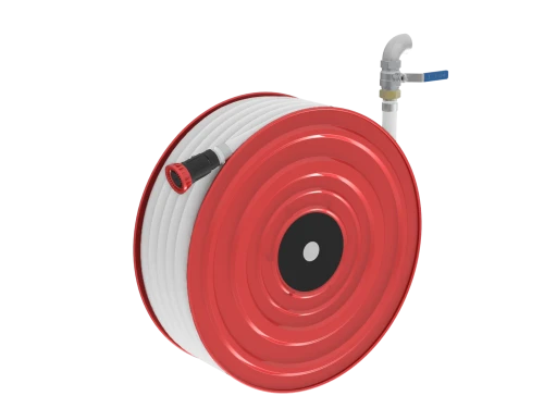 Hydrant DN33 GRAS HWG-33 ZWN-R-20/30 z czerwonym zwijadłem i wężem półsztywnym