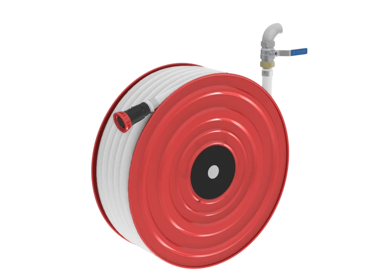 Hydrant DN33 GRAS HWG-33 ZWN-R-20/30 z czerwonym zwijadłem i wężem półsztywnym